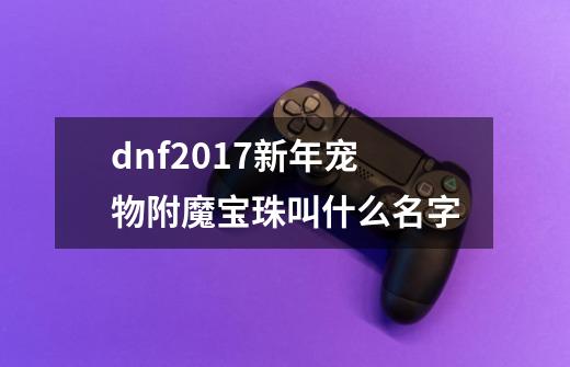 dnf2017新年宠物附魔宝珠叫什么名字-第1张-游戏资讯-智辉网络