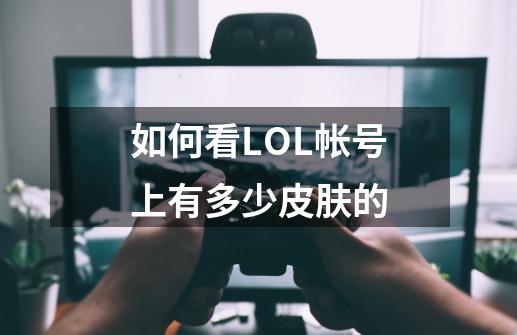 如何看LOL帐号上有多少皮肤的-第1张-游戏资讯-智辉网络