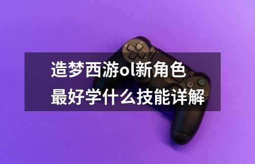 造梦西游ol新角色最好学什么技能详解-第1张-游戏资讯-智辉网络