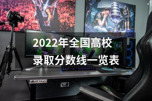 2022年全国高校录取分数线一览表-第1张-游戏资讯-智辉网络