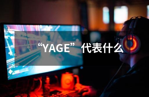 “YAGE”代表什么-第1张-游戏资讯-智辉网络