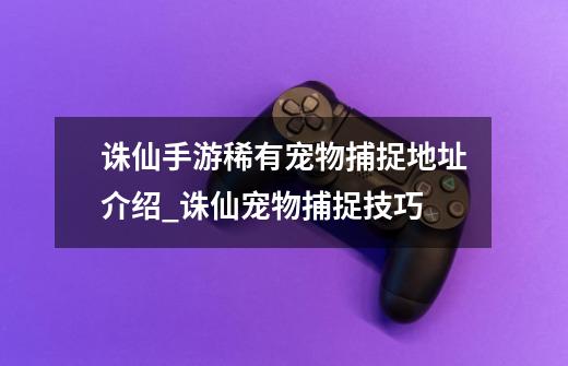 诛仙手游稀有宠物捕捉地址介绍_诛仙宠物捕捉技巧-第1张-游戏资讯-智辉网络