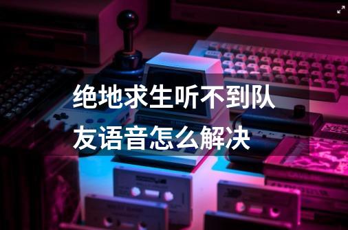 绝地求生听不到队友语音怎么解决-第1张-游戏资讯-智辉网络