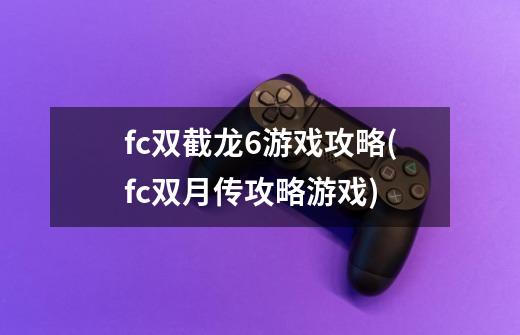 fc双截龙6游戏攻略(fc双月传攻略游戏)-第1张-游戏资讯-智辉网络