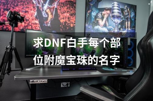 求DNF白手每个部位附魔宝珠的名字-第1张-游戏资讯-智辉网络