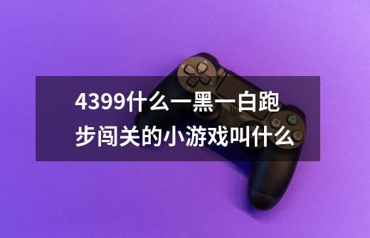 4399什么一黑一白跑步闯关的小游戏叫什么-第1张-游戏资讯-智辉网络