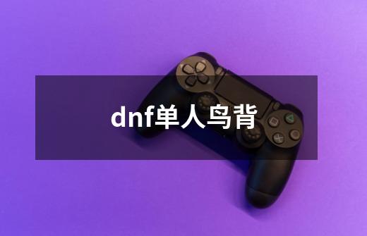 dnf单人鸟背-第1张-游戏资讯-智辉网络