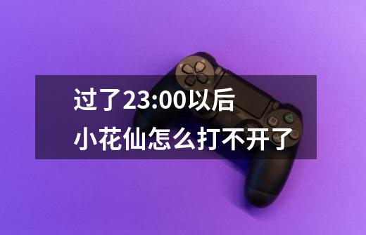 过了23:00以后小花仙怎么打不开了-第1张-游戏资讯-智辉网络