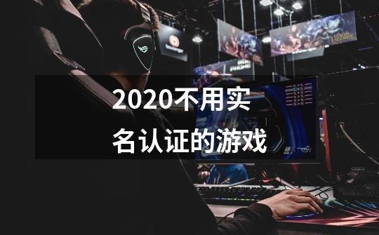 2020不用实名认证的游戏-第1张-游戏资讯-智辉网络