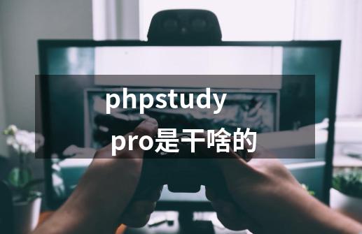 phpstudy pro是干啥的-第1张-游戏资讯-智辉网络