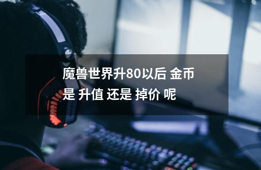 魔兽世界升80以后 金币 是 升值 还是 掉价 呢-第1张-游戏资讯-智辉网络