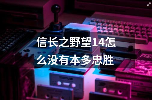 信长之野望14怎么没有本多忠胜-第1张-游戏资讯-智辉网络