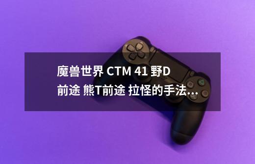 魔兽世界 CTM 4.1 野D 前途 熊T前途 拉怪的手法=、= 猫输出的手法-第1张-游戏资讯-智辉网络