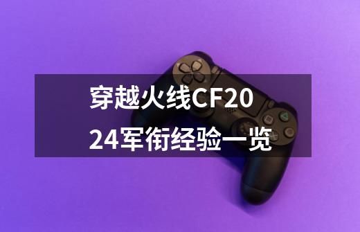 穿越火线CF2024军衔经验一览-第1张-游戏资讯-智辉网络