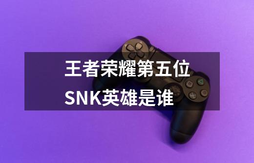 王者荣耀第五位SNK英雄是谁-第1张-游戏资讯-智辉网络