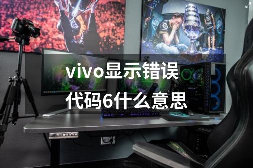 vivo显示错误代码6什么意思-第1张-游戏资讯-智辉网络