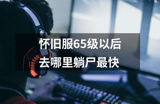 怀旧服65级以后去哪里躺尸最快-第1张-游戏资讯-智辉网络