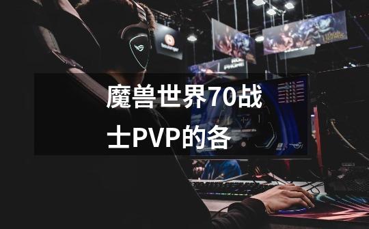 魔兽世界70战士PVP的各-第1张-游戏资讯-智辉网络