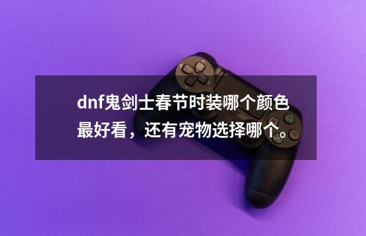 dnf鬼剑士春节时装哪个颜色最好看，还有宠物选择哪个。-第1张-游戏资讯-智辉网络