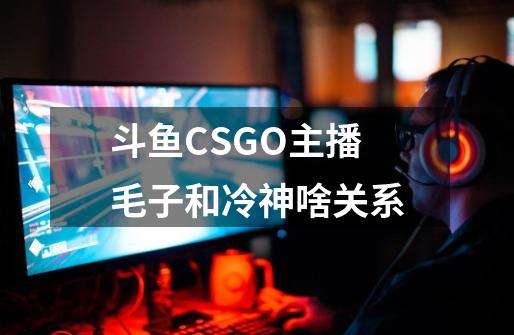 斗鱼CSGO主播毛子和冷神啥关系-第1张-游戏资讯-智辉网络