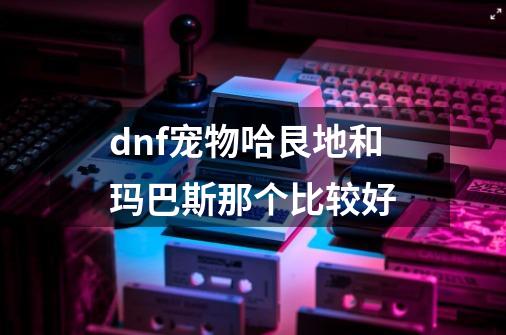 dnf宠物哈艮地和玛巴斯那个比较好-第1张-游戏资讯-智辉网络