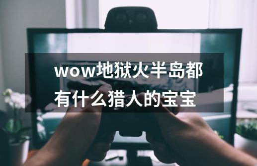 wow地狱火半岛都有什么猎人的宝宝-第1张-游戏资讯-智辉网络