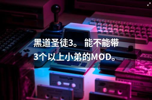 黑道圣徒3。 能不能带3个以上小弟的MOD。-第1张-游戏资讯-智辉网络