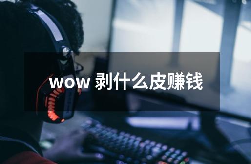 wow 剥什么皮赚钱-第1张-游戏资讯-智辉网络