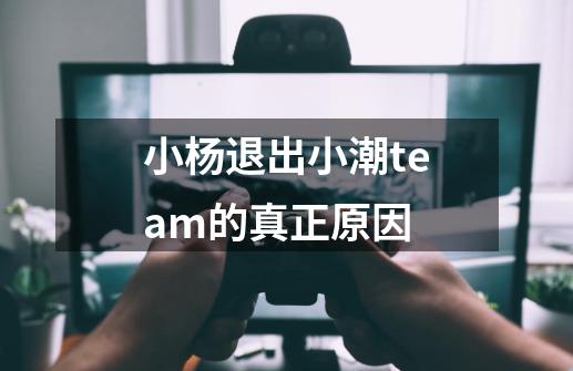 小杨退出小潮team的真正原因-第1张-游戏资讯-智辉网络