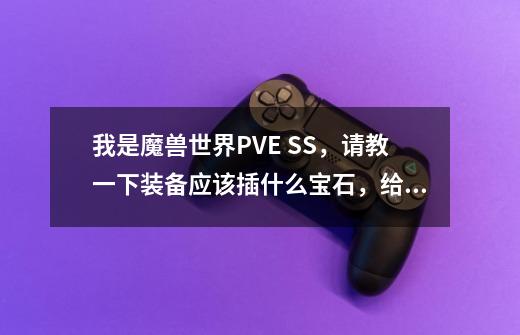 我是魔兽世界PVE SS，请教一下装备应该插什么宝石，给个最恰当的插法-第1张-游戏资讯-智辉网络