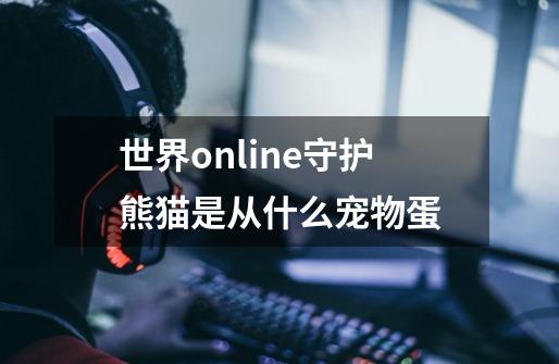 世界online守护熊猫是从什么宠物蛋-第1张-游戏资讯-智辉网络