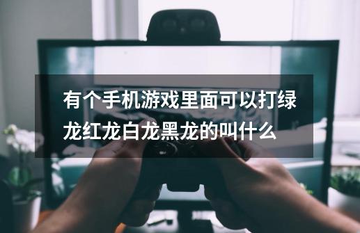 有个手机游戏里面可以打绿龙红龙白龙黑龙的叫什么-第1张-游戏资讯-智辉网络