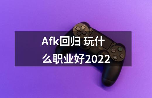 Afk回归 玩什么职业好2022-第1张-游戏资讯-智辉网络