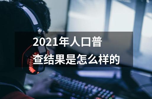 2021年人口普查结果是怎么样的-第1张-游戏资讯-智辉网络