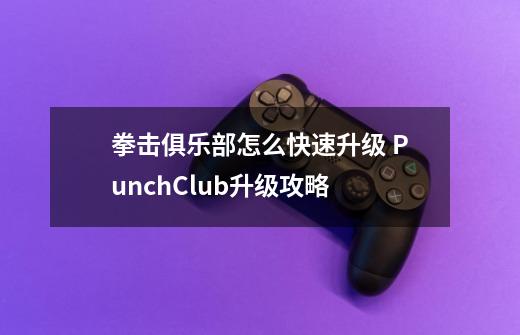 拳击俱乐部怎么快速升级 PunchClub升级攻略-第1张-游戏资讯-智辉网络