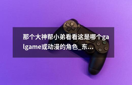 那个大神帮小弟看看这是哪个galgame或动漫的角色_东方妖妖梦是什么游戏-第1张-游戏资讯-智辉网络