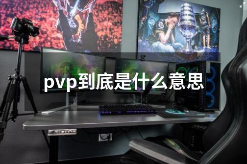 pvp到底是什么意思-第1张-游戏资讯-智辉网络