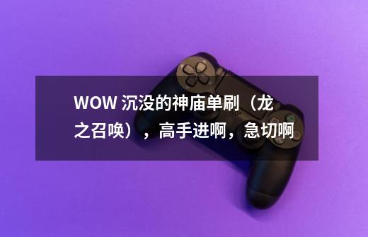 WOW 沉没的神庙单刷（龙之召唤），高手进啊，急切啊-第1张-游戏资讯-智辉网络