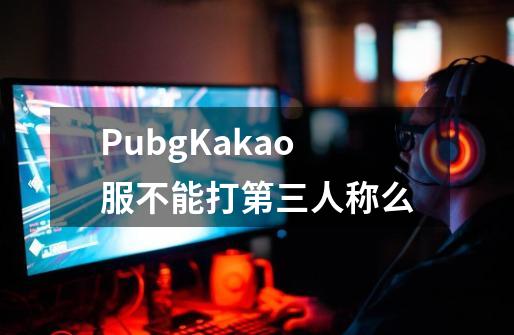 PubgKakao服不能打第三人称么-第1张-游戏资讯-智辉网络