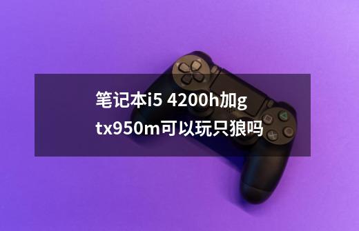 笔记本i5 4200h加gtx950m可以玩只狼吗-第1张-游戏资讯-智辉网络