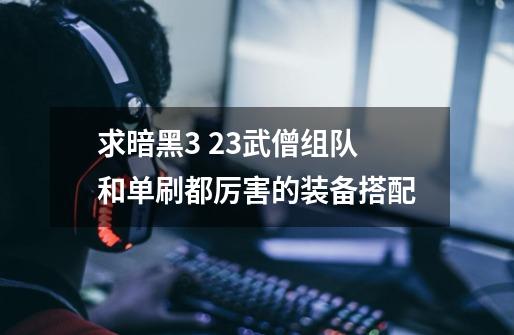 求暗黑3 2.3武僧组队和单刷都厉害的装备搭配-第1张-游戏资讯-智辉网络