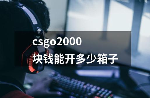 csgo2000块钱能开多少箱子-第1张-游戏资讯-智辉网络