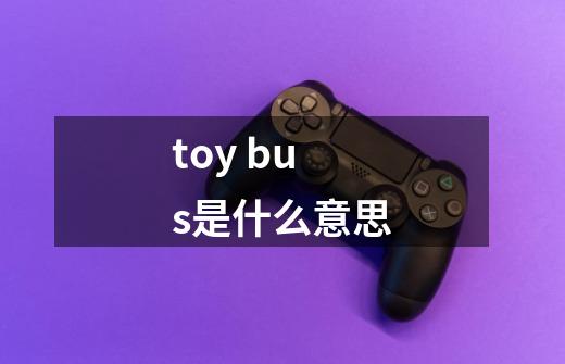 toy bus是什么意思-第1张-游戏资讯-智辉网络