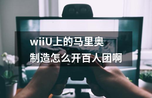 wiiU上的马里奥制造怎么开百人团啊-第1张-游戏资讯-智辉网络