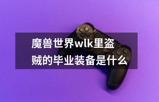 魔兽世界wlk里盗贼的毕业装备是什么-第1张-游戏资讯-智辉网络