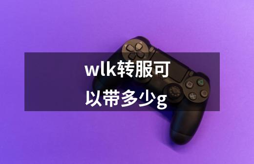 wlk转服可以带多少g-第1张-游戏资讯-智辉网络