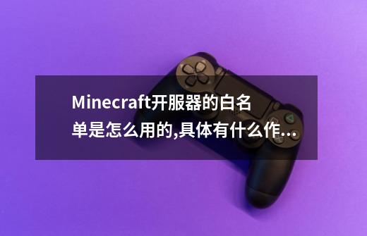 Minecraft开服器的白名单是怎么用的,具体有什么作用。-第1张-游戏资讯-智辉网络