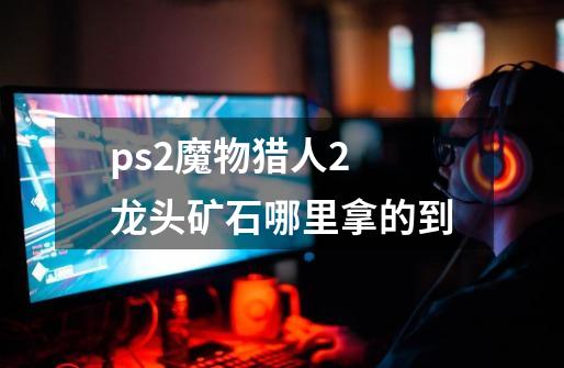 ps2魔物猎人2 龙头矿石哪里拿的到-第1张-游戏资讯-智辉网络