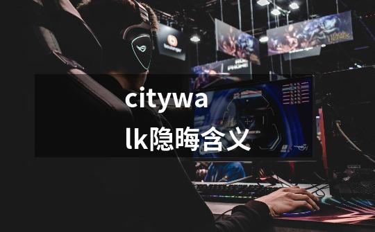 citywalk隐晦含义-第1张-游戏资讯-智辉网络