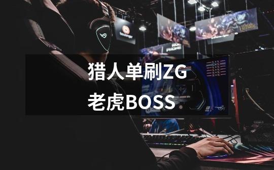 猎人单刷ZG老虎BOSS-第1张-游戏资讯-智辉网络